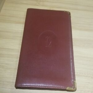 Elegant Burgundy Wallet with Gold Accents